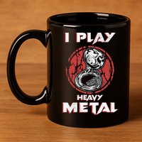 Sousaphone Play Heavy Metal Marching Band 11oz C Handle Ceramic Mug