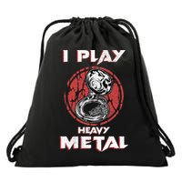Sousaphone Play Heavy Metal Marching Band Drawstring Bag