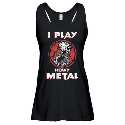 Sousaphone Play Heavy Metal Marching Band Ladies Essential Flowy Tank