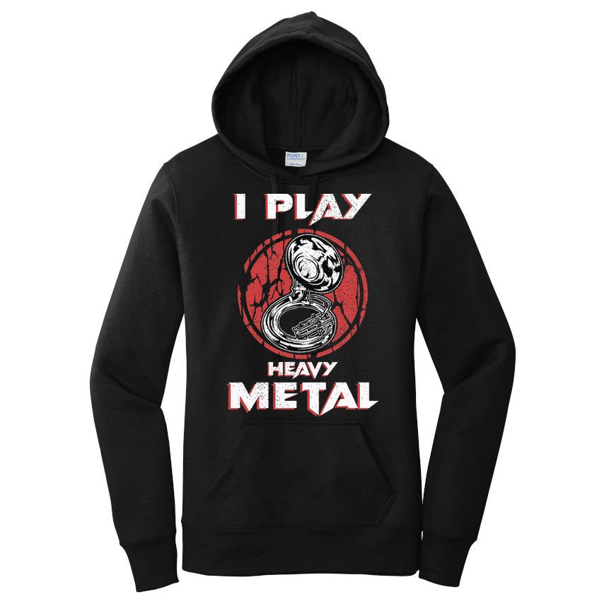 Sousaphone Play Heavy Metal Marching Band Women's Pullover Hoodie