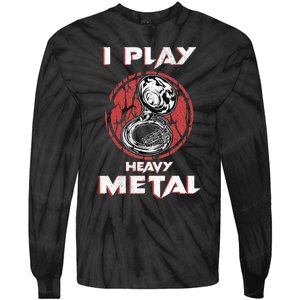 Sousaphone Play Heavy Metal Marching Band Tie-Dye Long Sleeve Shirt