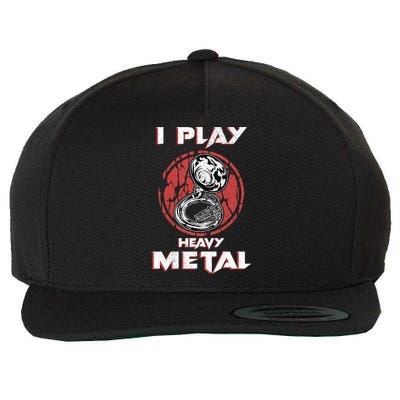 Sousaphone Play Heavy Metal Marching Band Wool Snapback Cap
