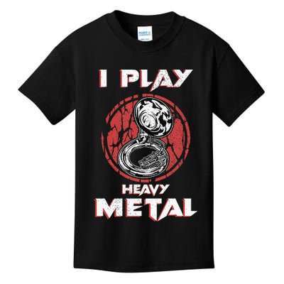 Sousaphone Play Heavy Metal Marching Band Kids T-Shirt