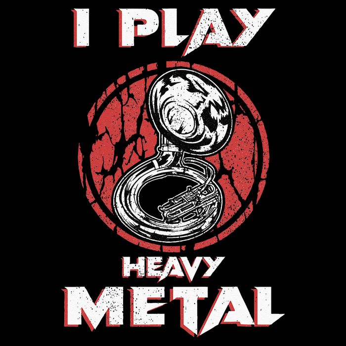 Sousaphone Play Heavy Metal Marching Band Zip Tote Bag
