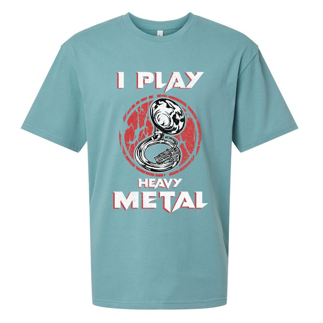 Sousaphone Play Heavy Metal Marching Band Sueded Cloud Jersey T-Shirt