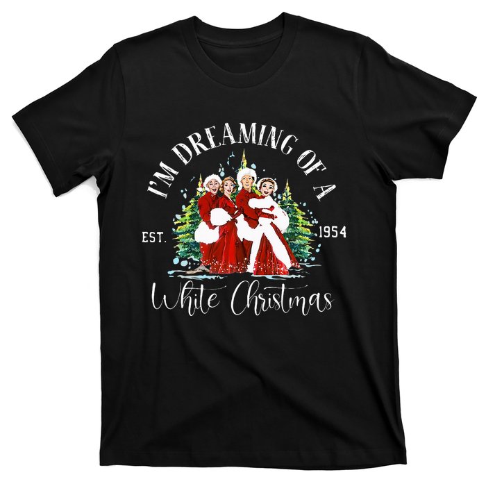 Sisters Pajamas Holiday Xmas Snow White Christmas Movie 1954 T-Shirt