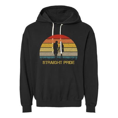 Straight Pride Heterosexual Pride Garment-Dyed Fleece Hoodie