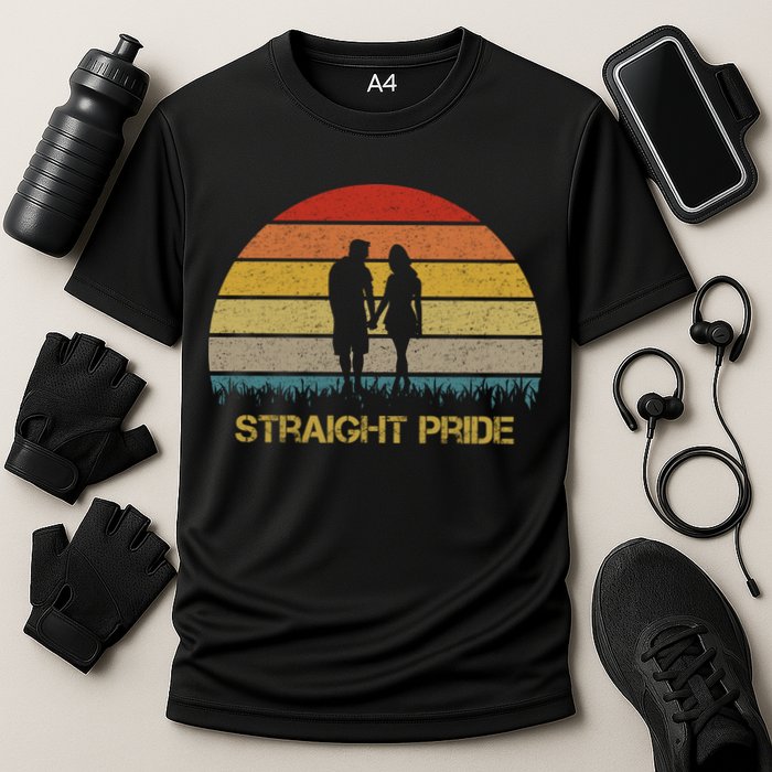 Straight Pride Heterosexual Pride Cooling Performance Crew T-Shirt