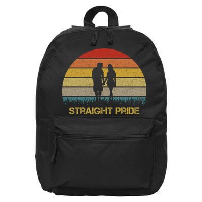 Straight Pride Heterosexual Pride 16 in Basic Backpack