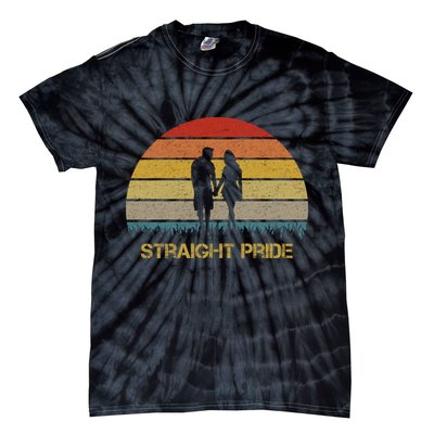 Straight Pride Heterosexual Pride Tie-Dye T-Shirt