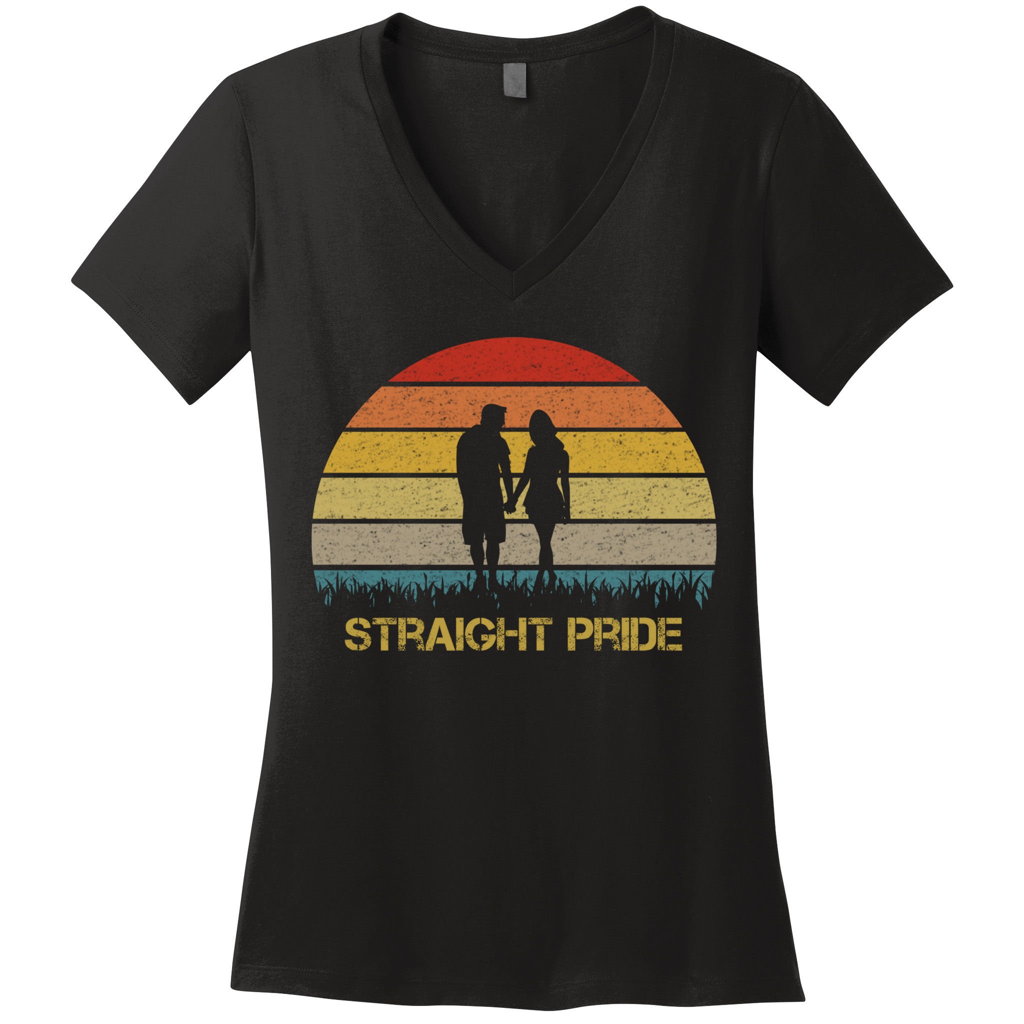 Straight Pride Heterosexual Pride Women's V-Neck T-Shirt