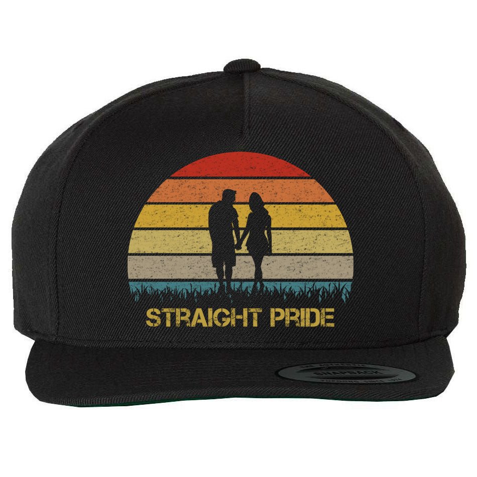 Straight Pride Heterosexual Pride Wool Snapback Cap