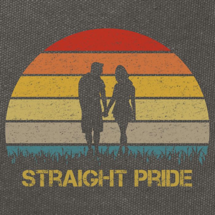 Straight Pride Heterosexual Pride Cotton Canvas Backpack