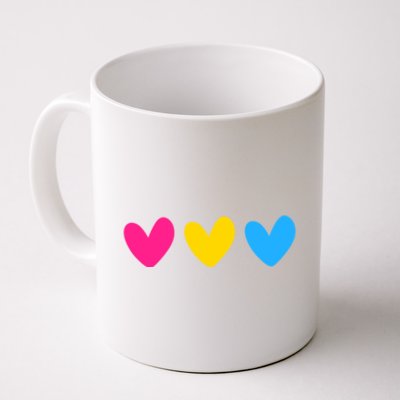 Subtle Pansexual Hearts Clothes Pan Pride Ally Merch Stuff Cool Gift Coffee Mug