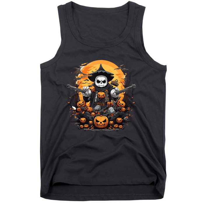 Samurai Panda Halloween Costume Panda Funny Halloween Tank Top