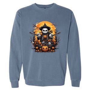 Samurai Panda Halloween Costume Panda Funny Halloween Garment-Dyed Sweatshirt