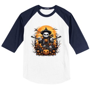 Samurai Panda Halloween Costume Panda Funny Halloween Baseball Sleeve Shirt