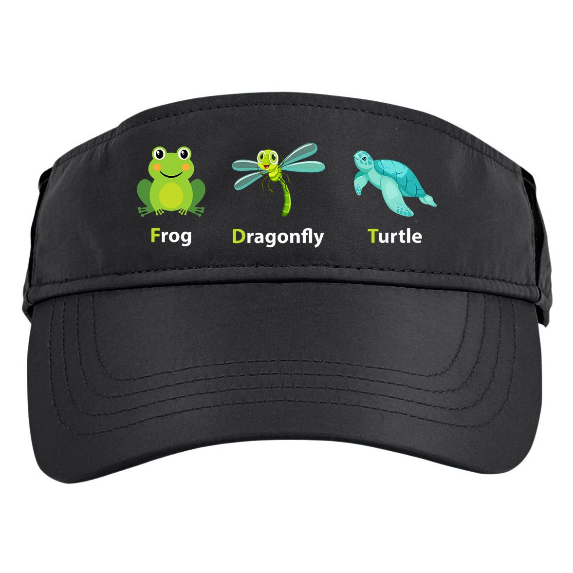 Subtle Political Humor Frog Dragonfly Turtle  Adult Drive Performance Visor