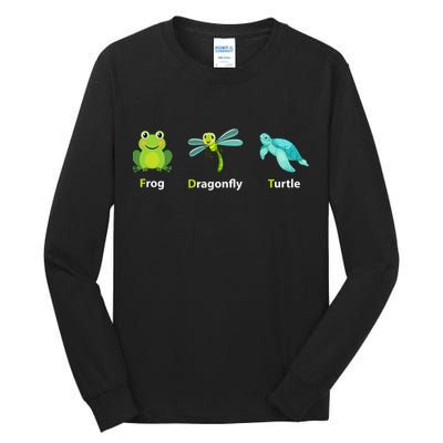 Subtle Political Humor Frog Dragonfly Turtle  Tall Long Sleeve T-Shirt