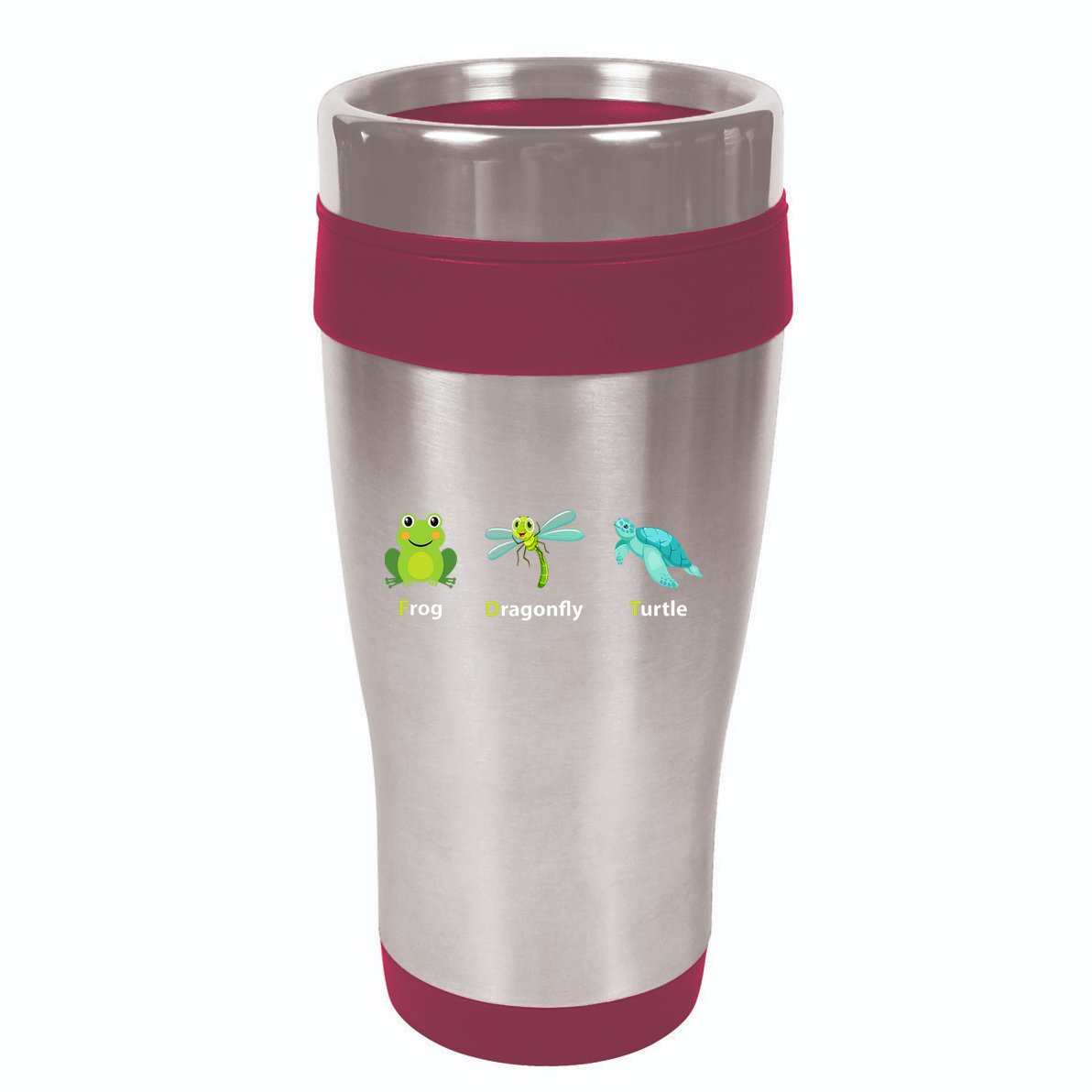 Subtle Political Humor Frog Dragonfly Turtle  16oz Travel Tumbler