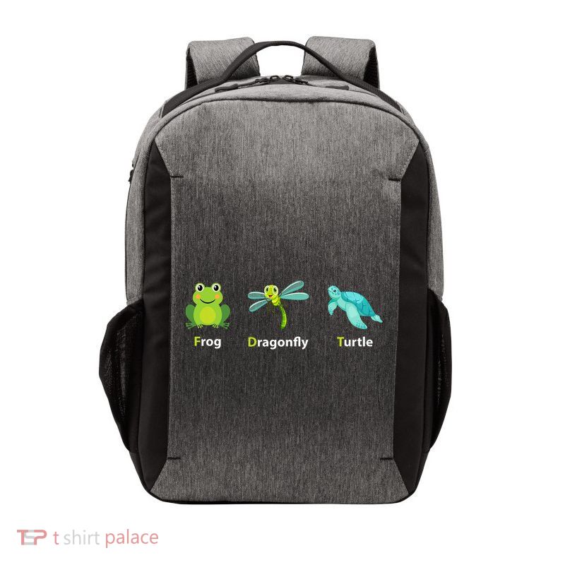 Subtle Political Humor Frog Dragonfly Turtle  Vector Backpack