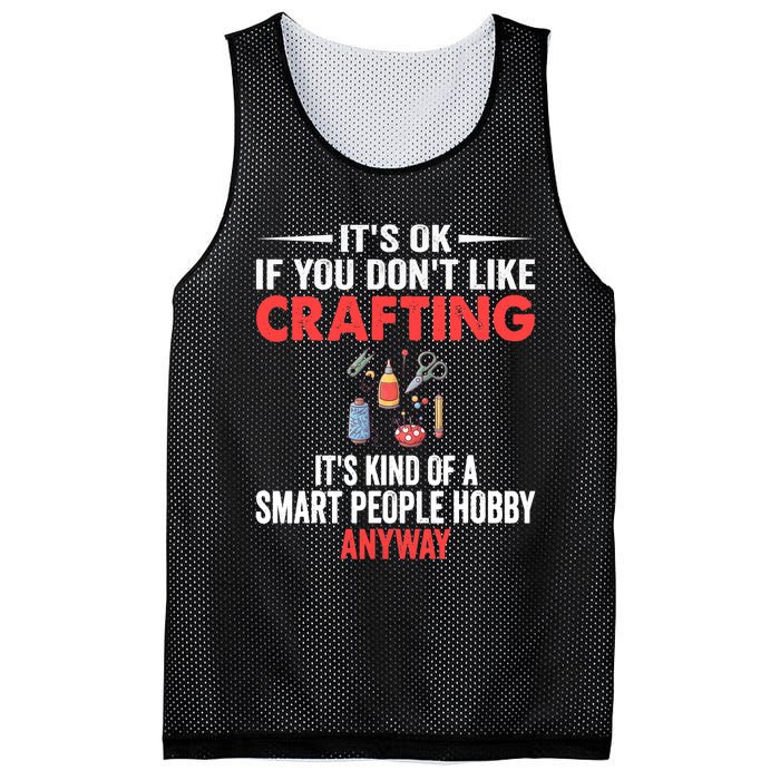 Smart People Hobby Crafting - Funny Crafters Mesh Reversible Basketball Jersey Tank