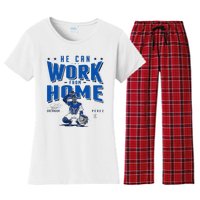 Salvador Perez He Can Work From Home Apparel Women's Flannel Pajama Set