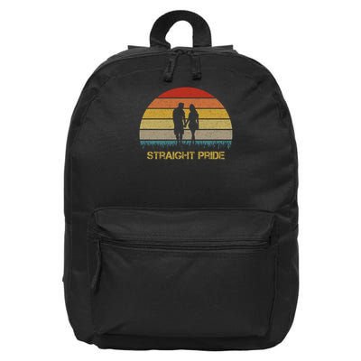 Straight Pride Heterosexual Pride 16 in Basic Backpack
