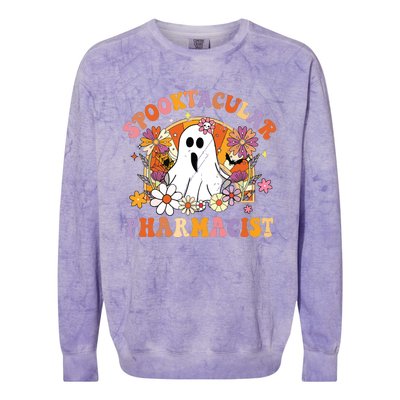 Spooktacular Pharmacists Happy Halloween Matching Colorblast Crewneck Sweatshirt