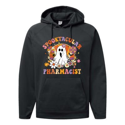 Spooktacular Pharmacists Happy Halloween Matching Performance Fleece Hoodie