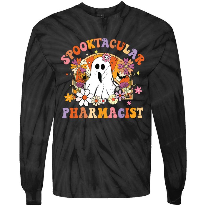 Spooktacular Pharmacists Happy Halloween Matching Tie-Dye Long Sleeve Shirt