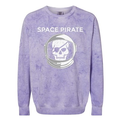 Space Pirate Halloween Costume For Pirate Astronaut Fan Colorblast Crewneck Sweatshirt