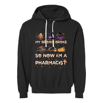 Spooky Pharmacist Halloween Costume Pharmacist Apparel Garment-Dyed Fleece Hoodie