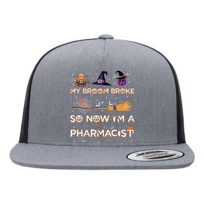 Spooky Pharmacist Halloween Costume Pharmacist Apparel Flat Bill Trucker Hat