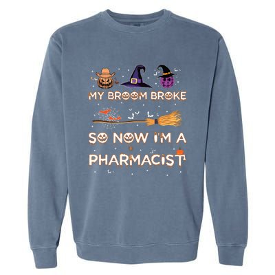 Spooky Pharmacist Halloween Costume Pharmacist Apparel Garment-Dyed Sweatshirt