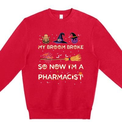 Spooky Pharmacist Halloween Costume Pharmacist Apparel Premium Crewneck Sweatshirt