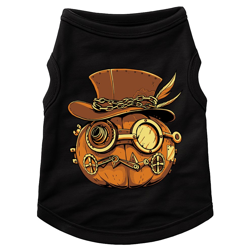 Steampunk Pumpkin Halloween Doggie Tank