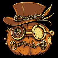 Steampunk Pumpkin Halloween Long Sleeve Shirt