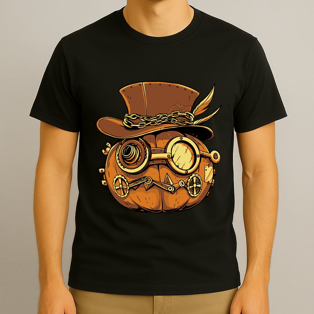 Steampunk Pumpkin Halloween T-Shirt