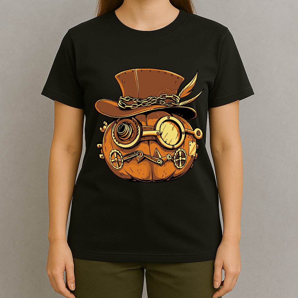 Steampunk Pumpkin Halloween T-Shirt