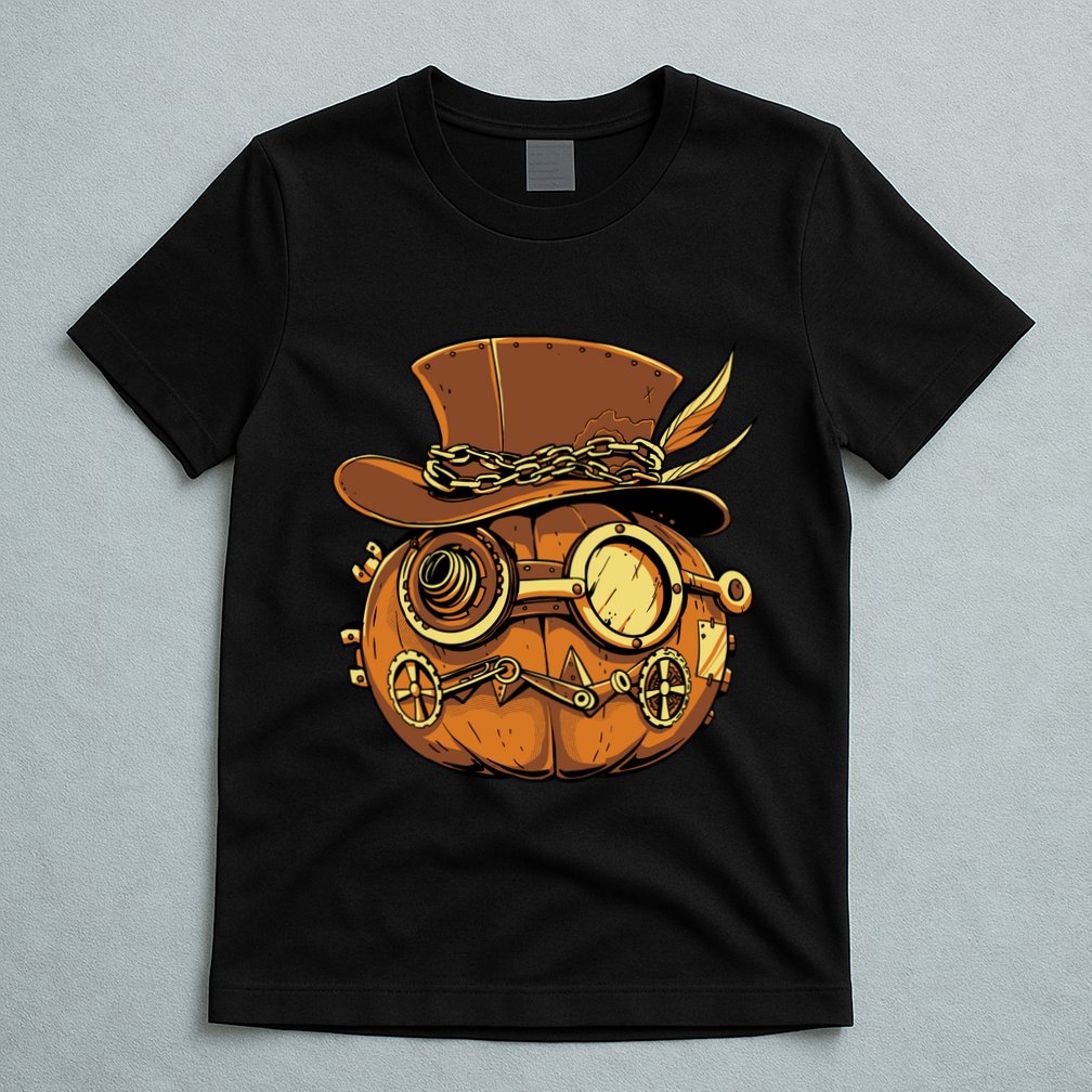 Steampunk Pumpkin Halloween T-Shirt
