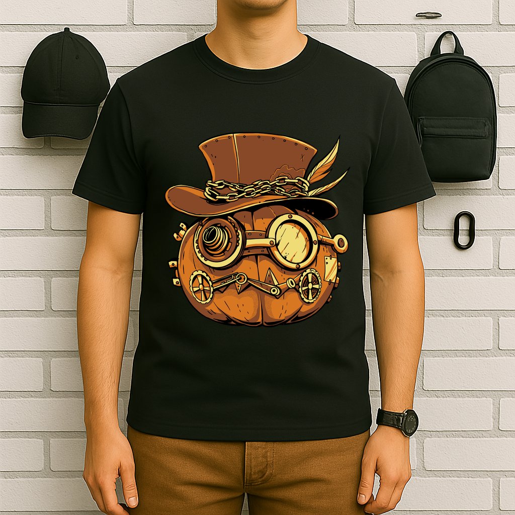 Steampunk Pumpkin Halloween T-Shirt