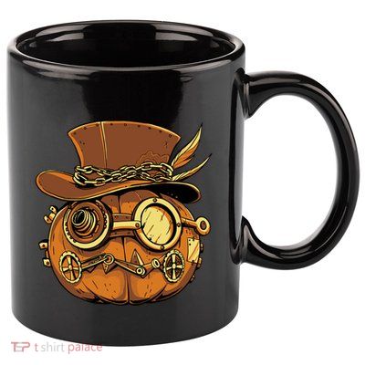 Steampunk Pumpkin Halloween 11oz C Handle Ceramic Mug
