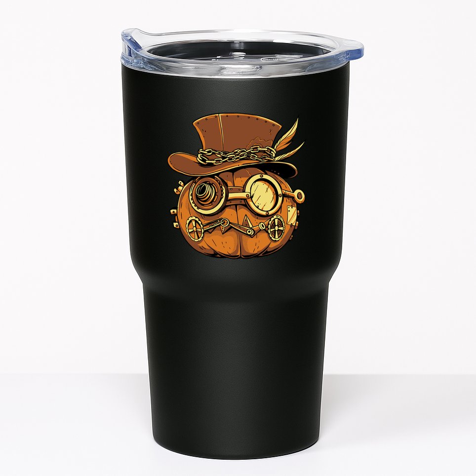 Steampunk Pumpkin Halloween Tumbler