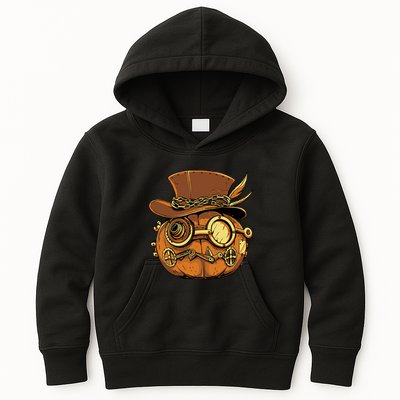 Steampunk Pumpkin Halloween Kids Hoodie
