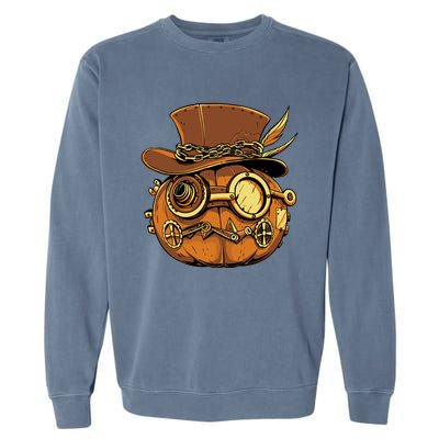 Steampunk Pumpkin Halloween Garment-Dyed Sweatshirt