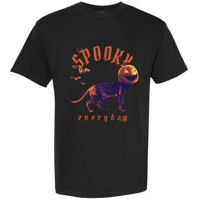 Spooky Pumpkin Head Dog Funny Halloween Garment-Dyed Heavyweight T-Shirt