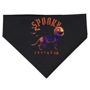 Spooky Pumpkin Head Dog Funny Halloween USA-Made Doggie Bandana