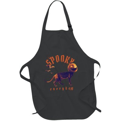 Spooky Pumpkin Head Dog Funny Halloween Apron