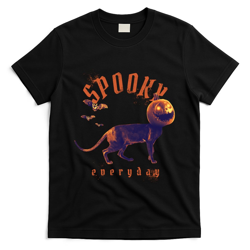 Spooky Pumpkin Head Dog Funny Halloween T-Shirt